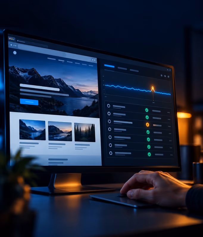 Technical website support with 24/7 monitoring and regression protection